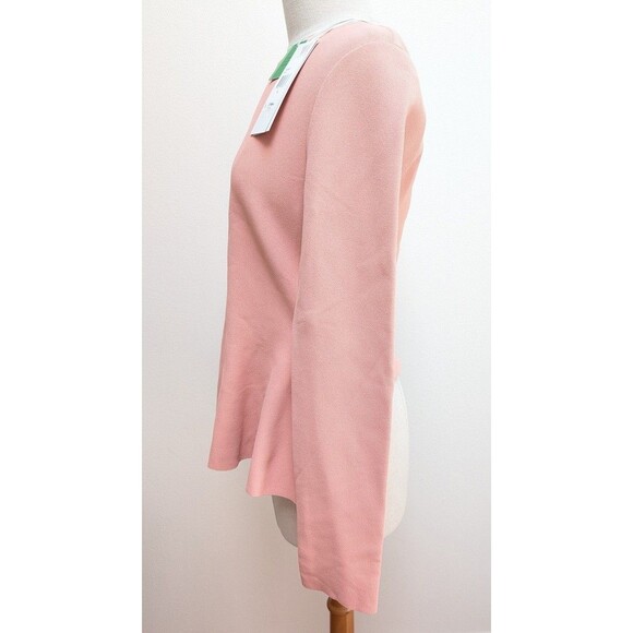 Stella McCartney Basque Peach Rose Peplum Top Sz 46 US 14 Long Sleeve - Picture 7 of 11